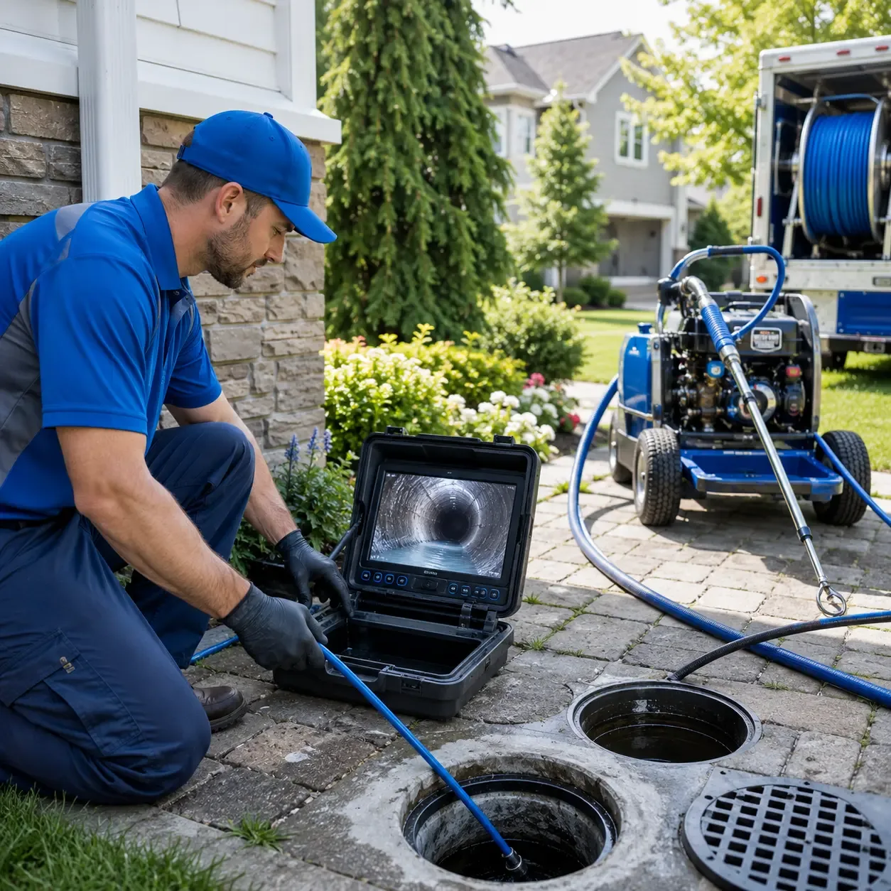 Outdoor drain cleaning professionals serving New Lebanon, OH