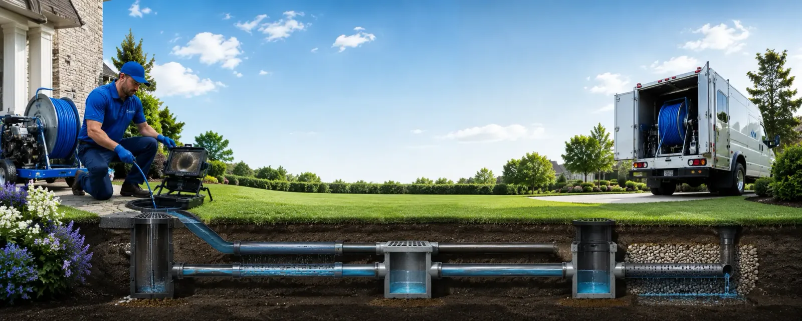 Outdoor drain cleaning information for New Lebanon, OH